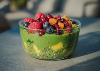 açaí bowl with fresh fruit - healthy breakfast surf café Las Américas