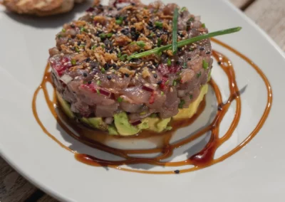 Tuna tartare with avocado at Ocean Freaks Café in Las Américas