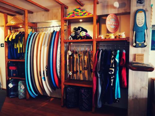 our shop, boards and wetsuits